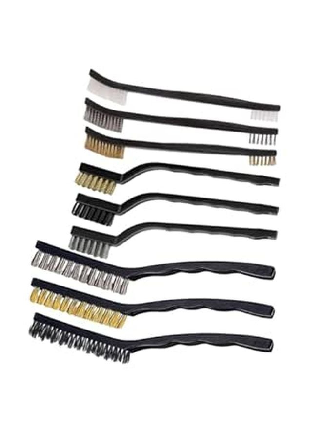 9Pcs Stainless Steel Wire Brush Set For Heavy Duty Cleaning And Slag Removal - Image 1