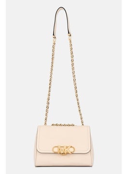 Michael Kors Women Brand Logo Shoulder Bag 19 H x 26 L x 7 W cm, Cream  - Image 1