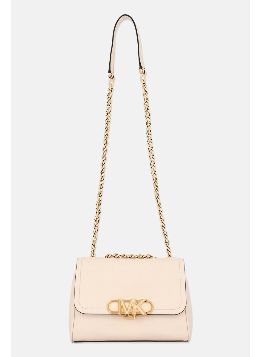 Michael Kors Women Brand Logo Shoulder Bag 19 H x 26 L x 7 W cm, Cream  - Image 1