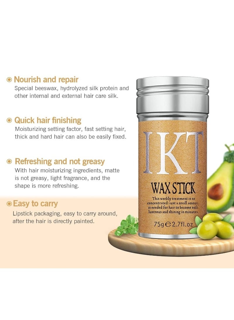 IKT - Hair Wax Stick, Styling Wax for Smooth Wigs, Slick Stick for Hair Non-greasy Styling Hair Pomade Stick for Flyaways Edge & Frizz Hair - 2.7 Oz - Image 1