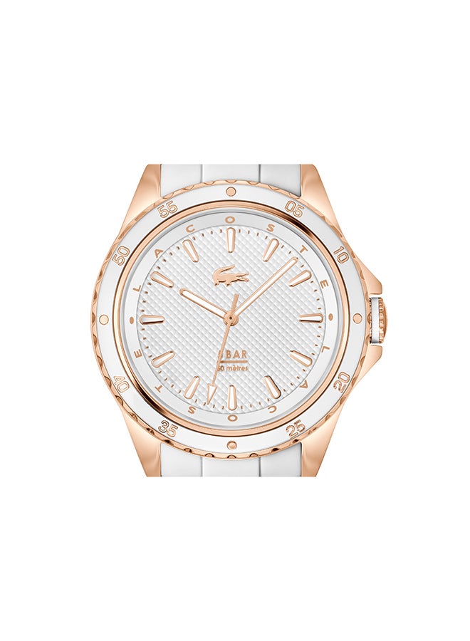 LACOSTE ساعة لاغوست البيضاء النسائية ذات القرص الدائري - 2001428 - Image 4