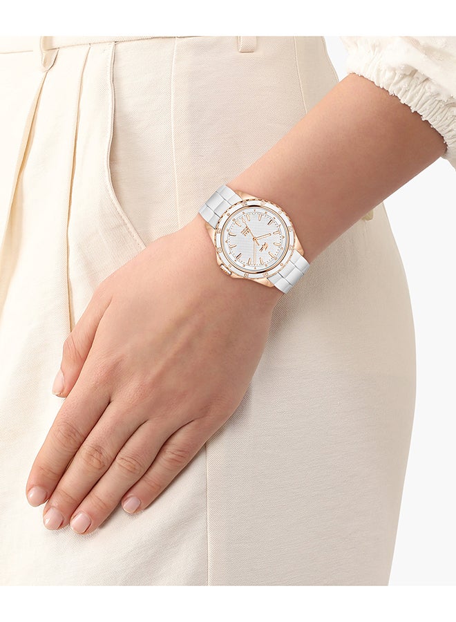 LACOSTE ساعة لاغوست البيضاء النسائية ذات القرص الدائري - 2001428 - Image 5