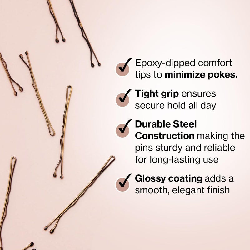 Kitsch دبابيس شعر بلون أشقر - 1.87 بوصة | مثالية للشعر الأشقر، السميك والرقيق | ملحقات تصفيف الشعر للأطفال، الفتيات والنساء | دبوس شعر أنيق وآمن | هدايا مثالية للنساء - 45 قطعة - Image 3