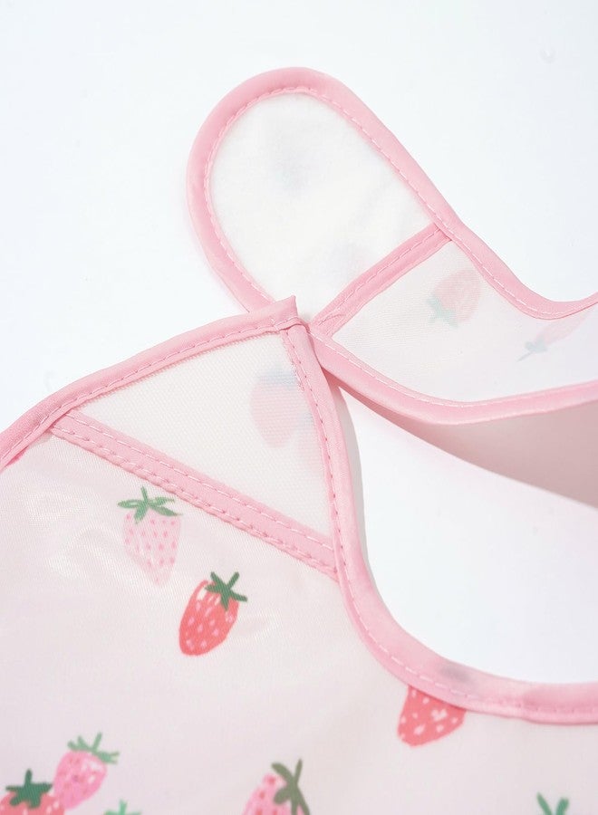 CoolaPeach 3-Pack Waterproof Baby Bibs Essential Must Have for Eating - Lightweight Toddler Feeding Bibs with Large Food Catcher, Mess Proof, Food-Grade Baby Eating Essentials (Fruit) - Image 4