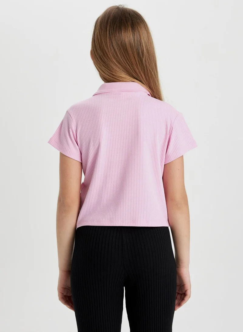 DeFacto Slim Fit Basic Short Sleeve Polo T-Shirt
