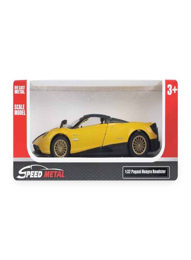 SMALL CLAP® Speed Metal 1:32 Pagani Huayra Roadster Diecast Openable Door Function for 3 Years & above (Yellow) - Image 5