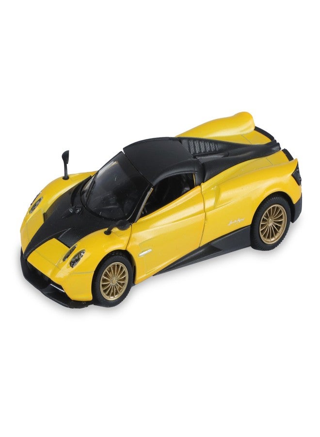 SMALL CLAP® Speed Metal 1:32 Pagani Huayra Roadster Diecast Openable Door Function for 3 Years & above (Yellow) - Image 1