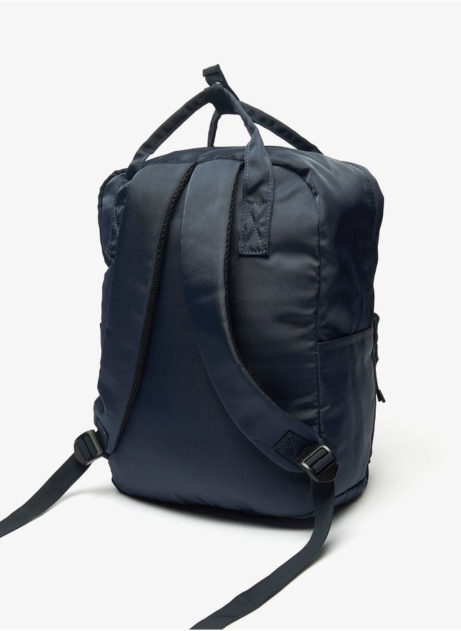 Lee Cooper Women Logo Print Backpack with Adjustable Straps and Handles - 29x14x38 cm  - Image 2