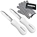 WENDOM WENDOM Oyster Shucking Knife and Gloves Set Included 2pcs Oyster Shucker Opener New Haven Style, Cut Resistant Glove - Image 2