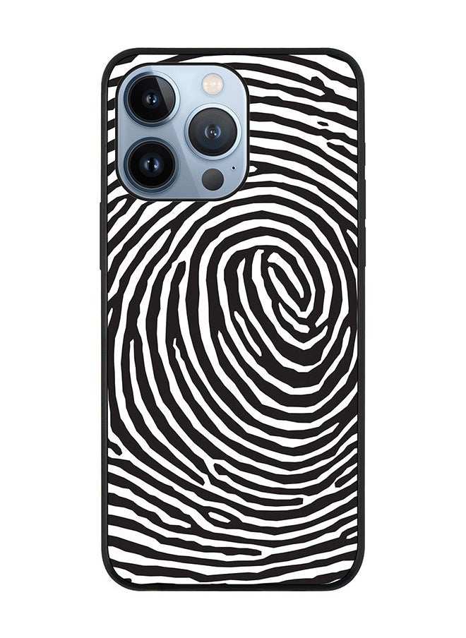 Stylizedd - Rugged Black edge case for Apple iPhone 13 Pro Slim fit Soft Case Flexible Rubber Edges Anti Drop TPU Gel Thin Cover - Finger Prints - Image 1