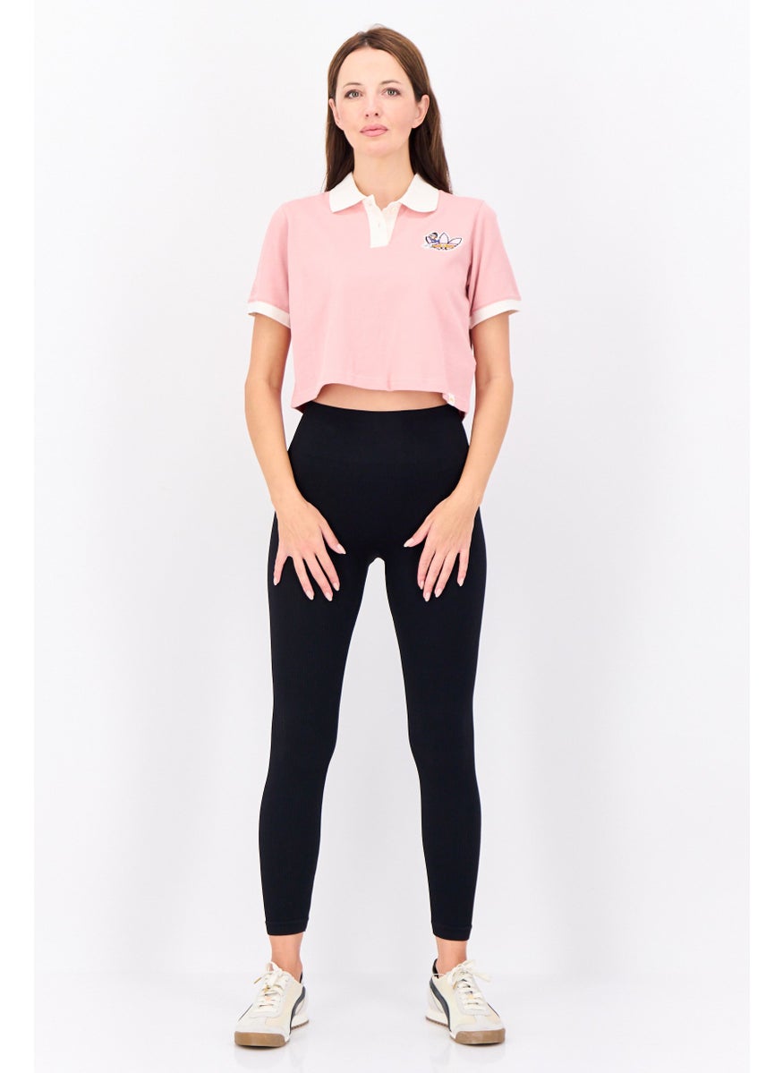 Adidas Women Sportswear Fit Short Sleeve Outdoor Polo Shirt, Rose Gold  - Image 4