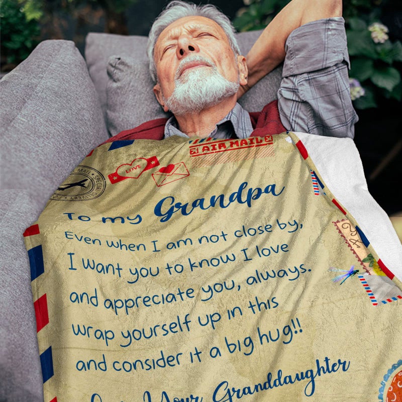 Dfaqehk Grandpa Gifts من هدايا عيد ميلاد حفيدة الجد من حفيدة أفضل هدية للجد من حفيدة جد أفكار هدية عيد ميلاد رمي بطانية 60 × 50 بوصة - Image 3