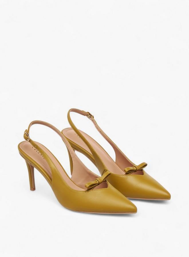 سيليست أحذية نسائية بكعب خنجر مدببة مزينة بفيونكة - Image 3