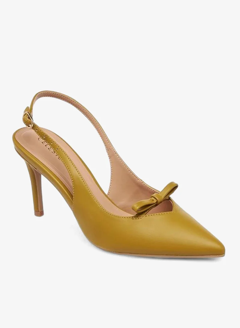 سيليست أحذية نسائية بكعب خنجر مدببة مزينة بفيونكة