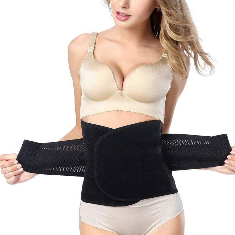 GOEGE Postpartum Belly band Postpartum Recovery Surgery Support Belly Wrap for CSection Hernia and Tummy Tuck Abdominal Compression Binder