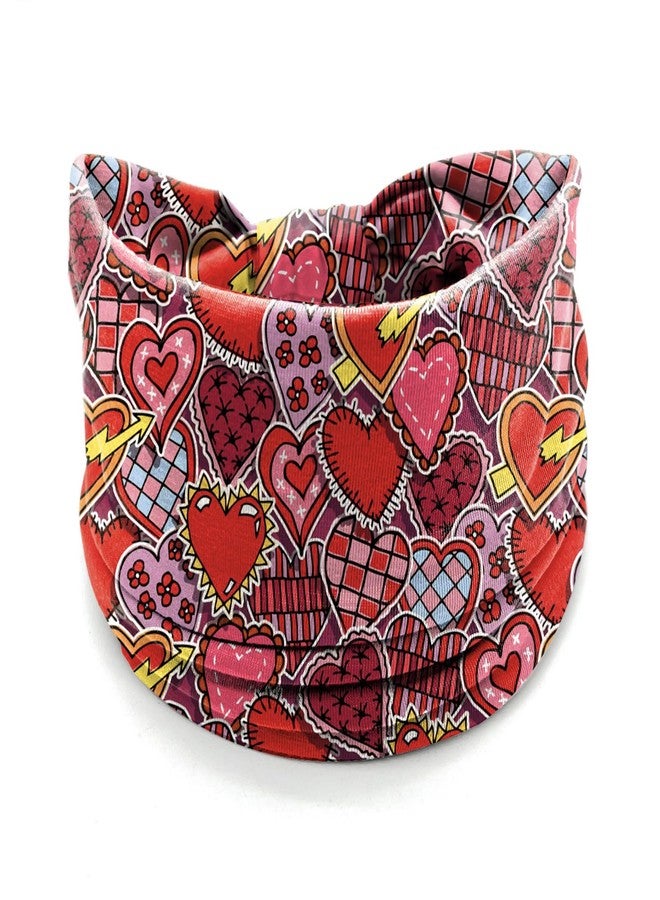winthrop 4 Pcs Valentine's Day Headbands for Women - Red Pink Heart Love Hair Band, Stretchy Breathable Non-Slip Wide Headwrap for Holiday,Yoga, Running, Party, Costume Dress Up - Image 2