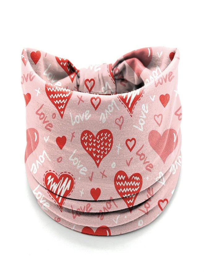 winthrop 4 Pcs Valentine's Day Headbands for Women - Red Pink Heart Love Hair Band, Stretchy Breathable Non-Slip Wide Headwrap for Holiday,Yoga, Running, Party, Costume Dress Up - Image 4