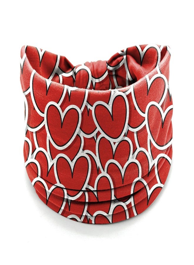 winthrop 4 Pcs Valentine's Day Headbands for Women - Red Pink Heart Love Hair Band, Stretchy Breathable Non-Slip Wide Headwrap for Holiday,Yoga, Running, Party, Costume Dress Up - Image 3