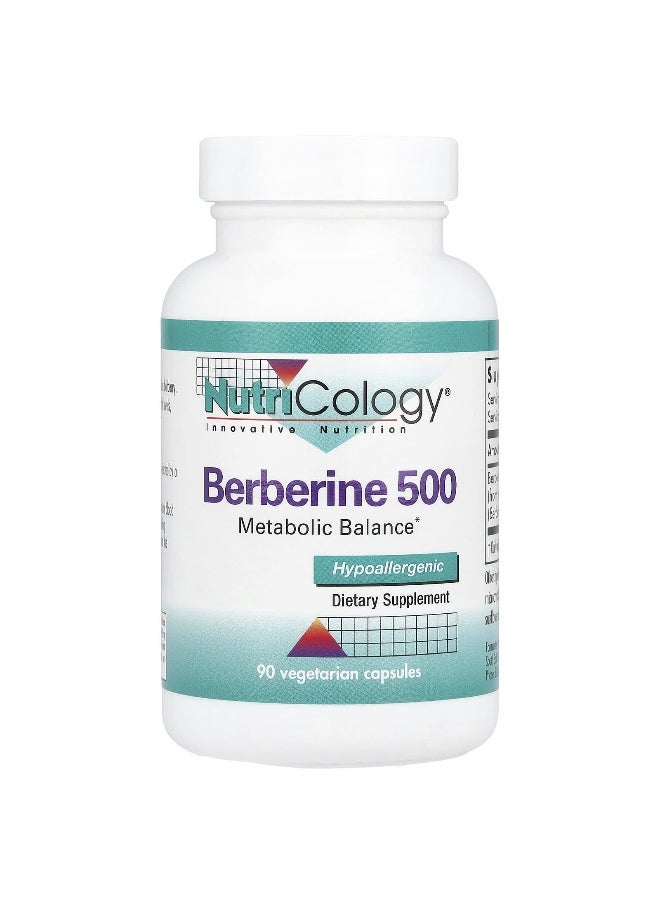 Nutricology Nutricology, Berberine 500, 500 mg , 90 Vegetarian Capsules  - Image 1