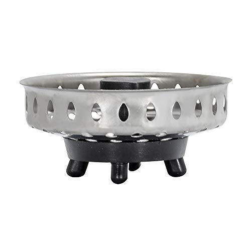 EZ-FLO Replacement Basket, Rubber Pronged Bottom, Stainless Steel, Fits 3-1/2 in Drains and Sterling Sinks, EZ-30057 - Image 1