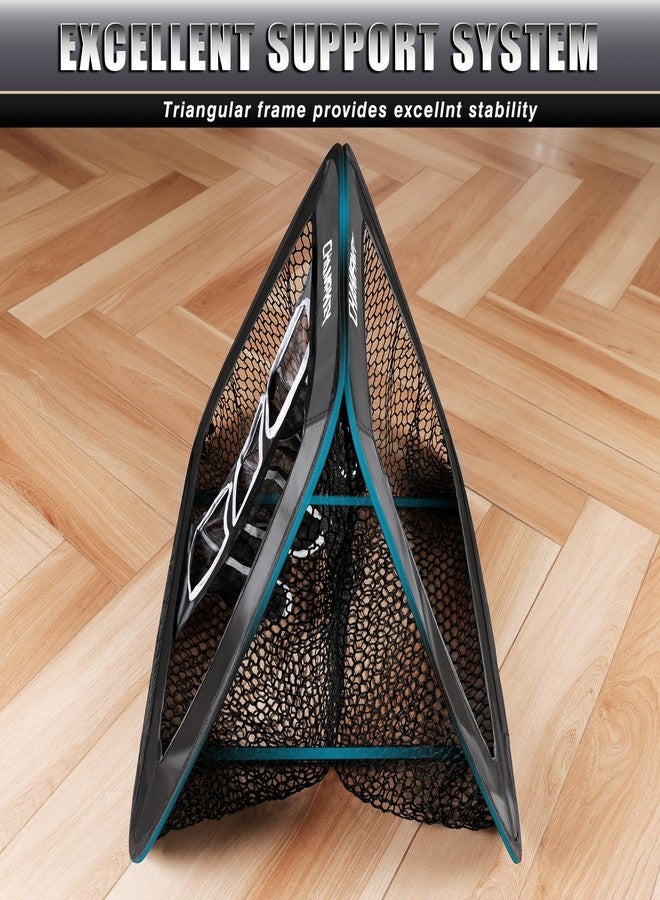 CHAMPKEY Double Sided Golf Chipping Net Come with Tri-Turf Hitting Mat and 12 Foam Golf Balls - 5 Ply-Knotless Netting Golf Targets System Ideal for Short and Long Distance Training (Standard Version) - Image 5