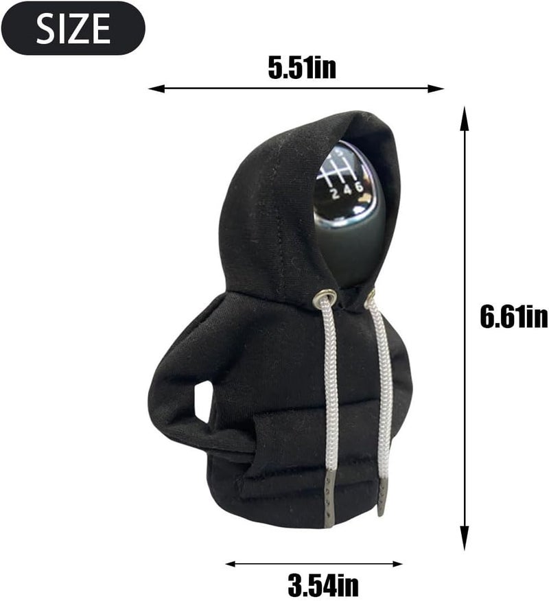 Car Gear Shift Hoodie, Fashionable Gear Shift Knob Cover, Mini Hoodie for Auto Shifter, Auto Interior Cute Gadgets, Universal Car Decoration Accessories - Image 2