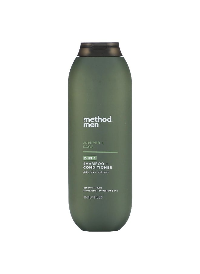 Method - Method, Men, 2-In-1 Shampoo + Conditioner, Juniper + Sage, 14 fl oz (414 ml) - Image 1