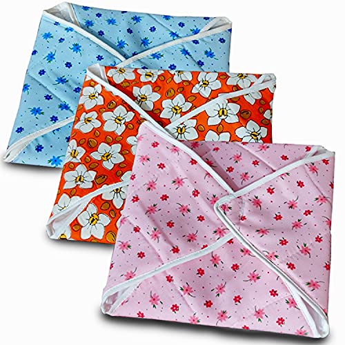 KANUSHI Industries Cotton Chapati Cover (Multicolour, 8.5 x 8.5 Inches) - Set of 3 - Image 1