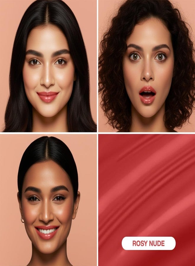 Focallure Watery Transferproof Lip Cream| Long-Lasting| Lightweight| Smudge-Proof| Quick-Drying Lip cream| Pigmented| Moisturizing| Glazed Shine Finish|PK04 Rosy Nude|1.8 gm - Image 3