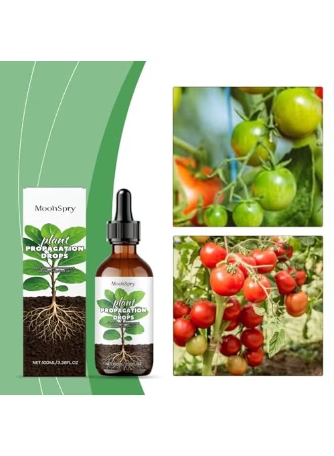 MOONSPRY Plant Propagation Drops, Hydroponic Liquid Plant Food, Nutrient Solution for Aerogarden & Indoor Hydroponics, Liquid Fertilizer for Herbs, Vegetables & Plant Growth (100ml) - Image 3