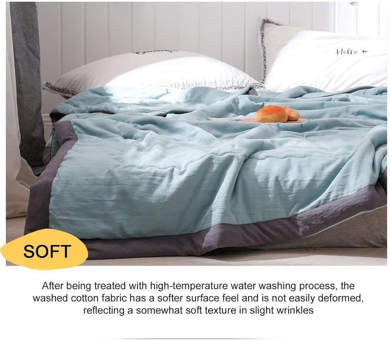 Summer Lightweight Quilt, Suitable for Single use, Soft and Skin-Friendly，Ultra-Light & Airy Soft Cooling Throw for Beds, Couches & Sofas, 170 * 200CM，Grey - Image 3
