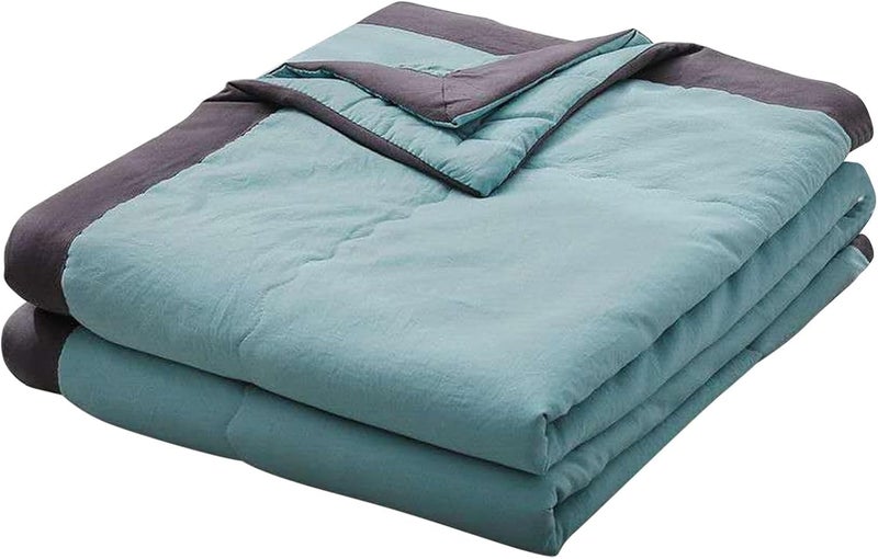 Summer Lightweight Quilt, Suitable for Single use, Soft and Skin-Friendly，Ultra-Light & Airy Soft Cooling Throw for Beds, Couches & Sofas, 170 * 200CM，Grey - Image 5