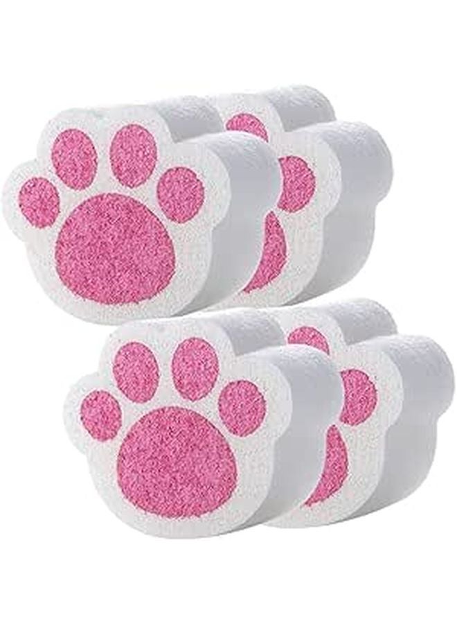 4Pcs Cat Paw Sponge Set Blue for Mirror Bathroom Kitchen Streak Free Cleaning - Image 1