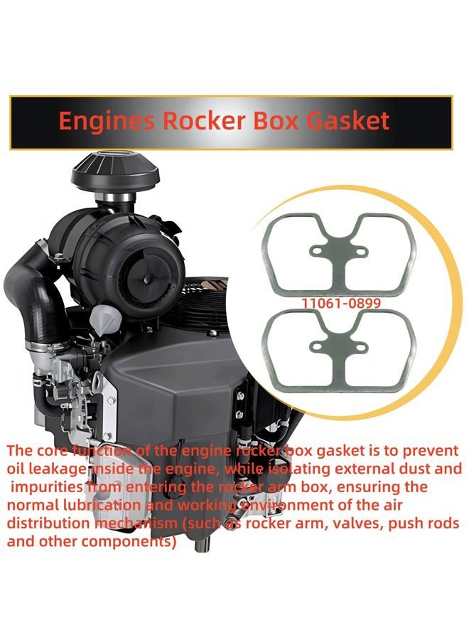 Dgdhf Replacement Rocker Box Gasket 11061-0899 11061-7080 Fits Kawasaki FX751V, FX801V, FX850V Engines (Set of 2) - Image 3