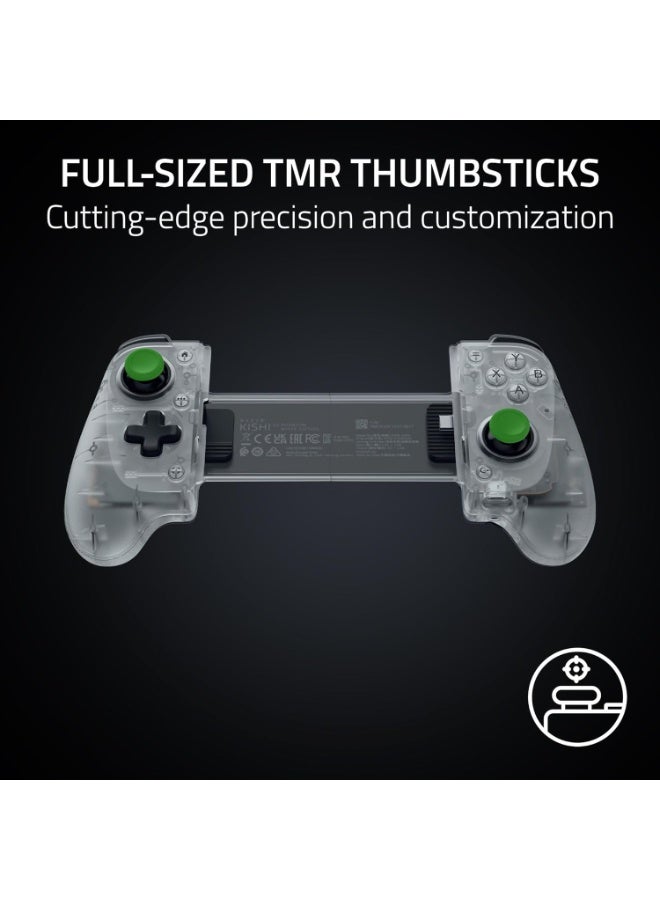 Razer Kishi V3 Gaming Controller for iPhone 15 & 16, Android: Full Sized TMR Thumbsticks, Dual Back Buttons, Fits Most Phone Cases, Wired & Remote Play for PC - Phantom White Edition I RZ06-03550200-R3M1 - Image 4