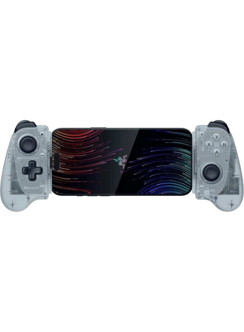 Razer Kishi V3 Gaming Controller for iPhone 15 & 16, Android: Full Sized TMR Thumbsticks, Dual Back Buttons, Fits Most Phone Cases, Wired & Remote Play for PC - Phantom White Edition I RZ06-03550200-R3M1 - Image 1