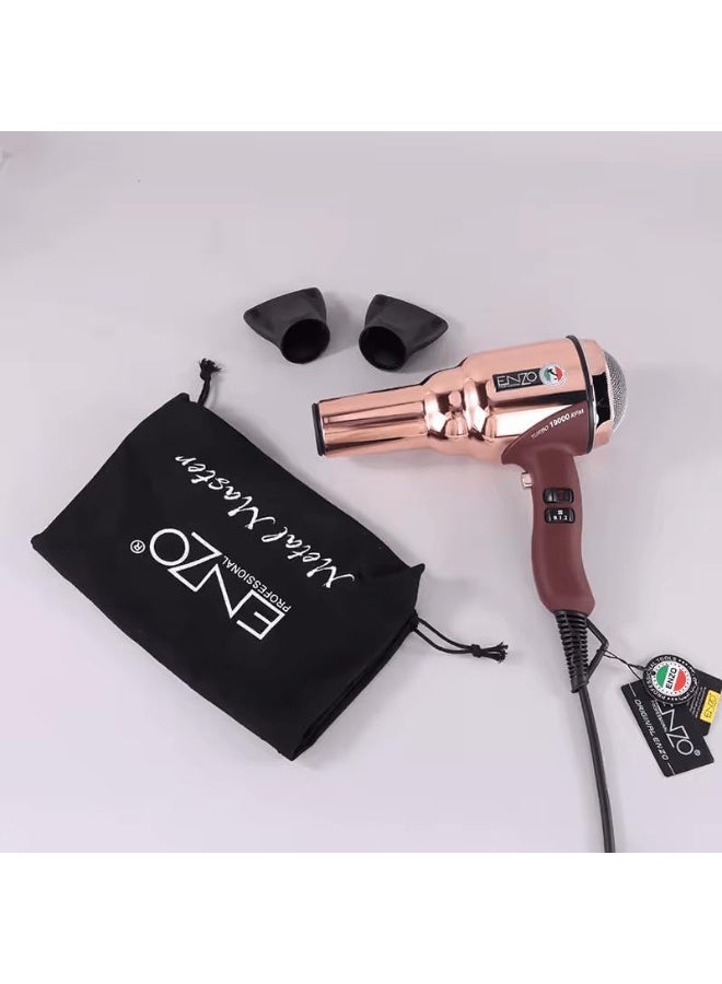 ENZO Professional مجفف شعر إنزو EN-8228 2000 واط احترافي (وردي) - النسخة الدولية - Image 2