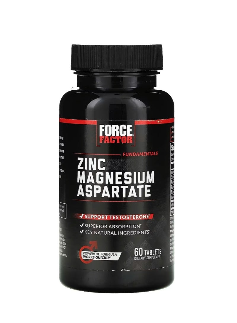 Force Factor Fundamentals Zinc Magnesium Aspartate 60 Tablets - Image 1