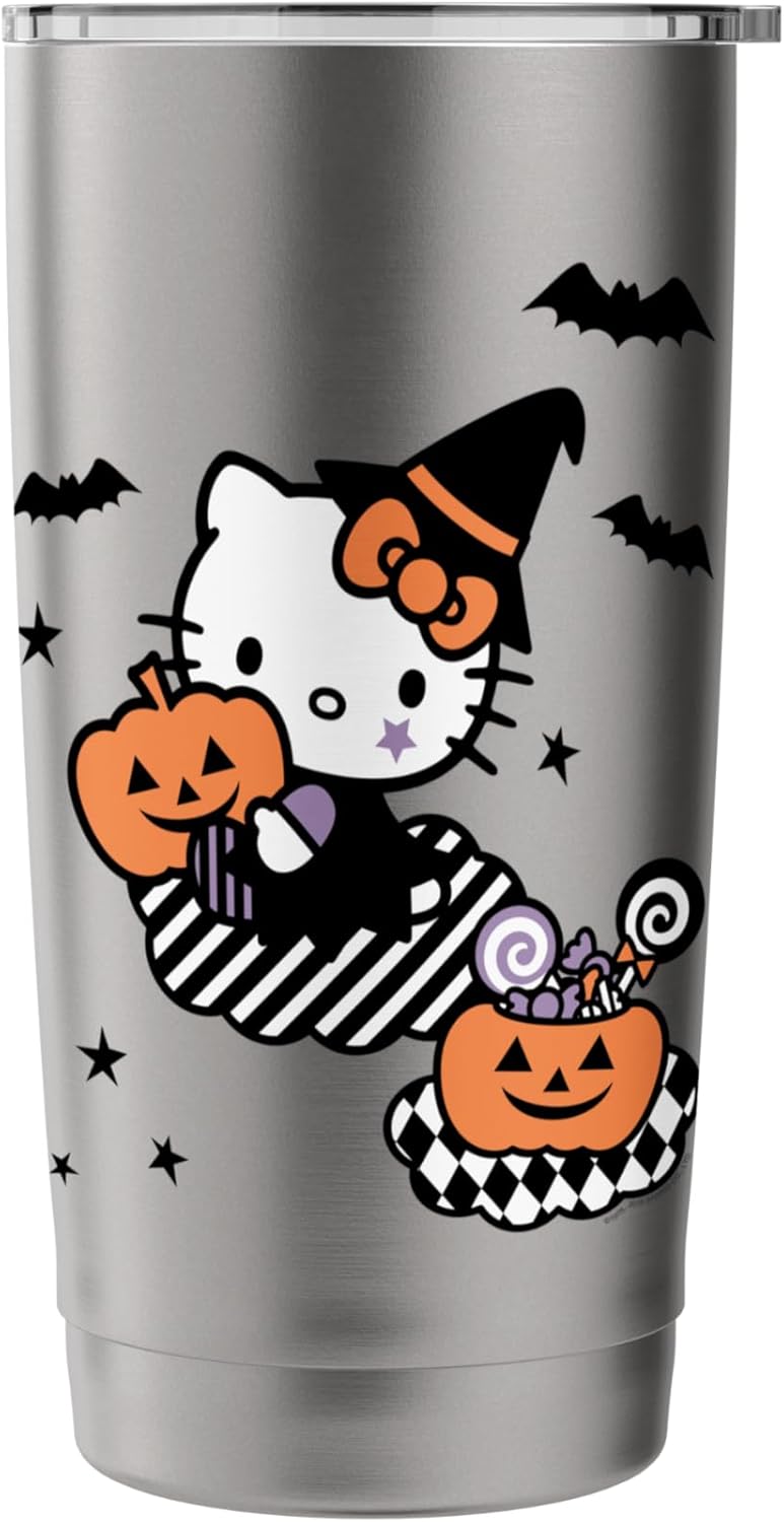 Hello Kitty Hello Kitty Trick or Treat Halloween Tee Shirt Stainless Steel Insulated Tumbler  - Image 3