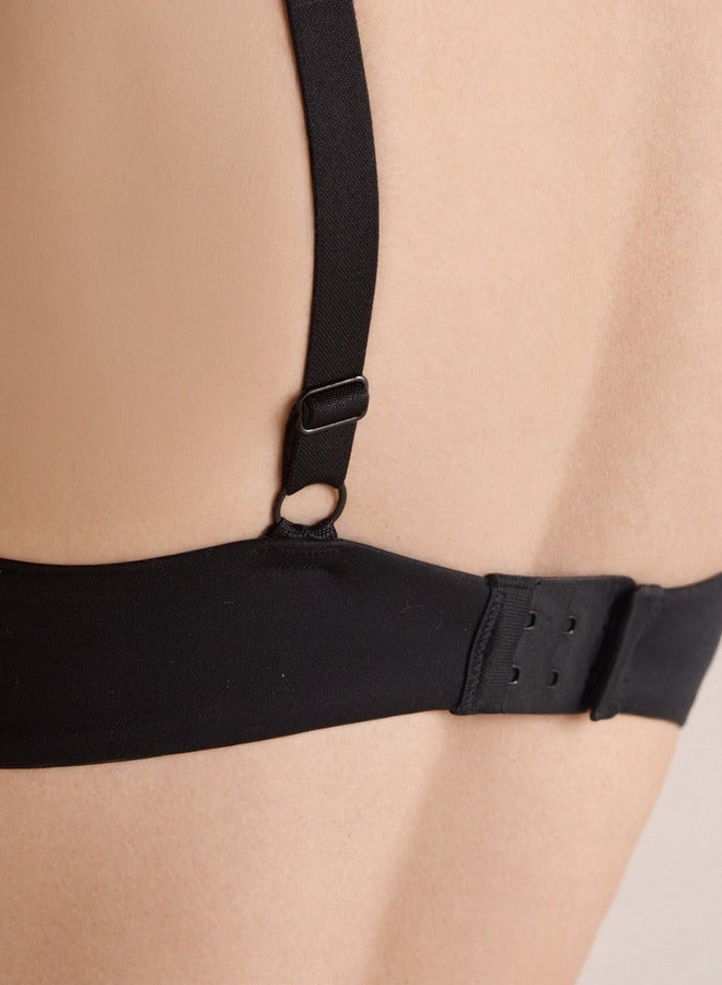 Splash FAV Plain Padded Plunge Bra with Hook and Eye Closure - Image 3