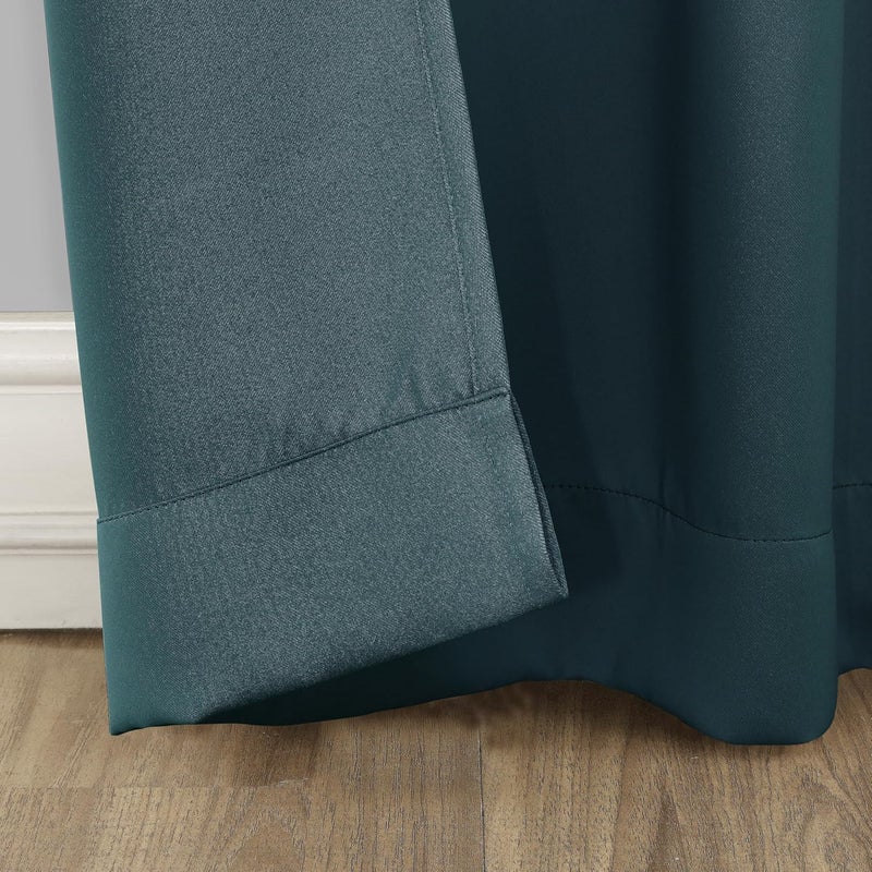 Sun Zero Easton Energy Saving Blackout Grommet Curtain Panel, 40" x 108", Teal - Image 4