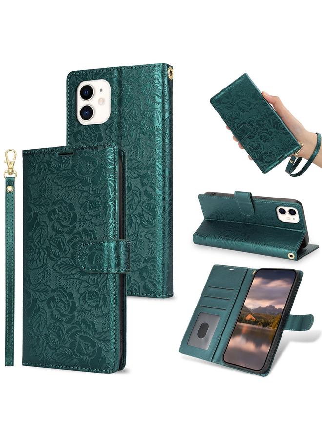 Zaboon Case For iPhone 11 Peony Flowers Imprint Leather Phone Case - Image 1