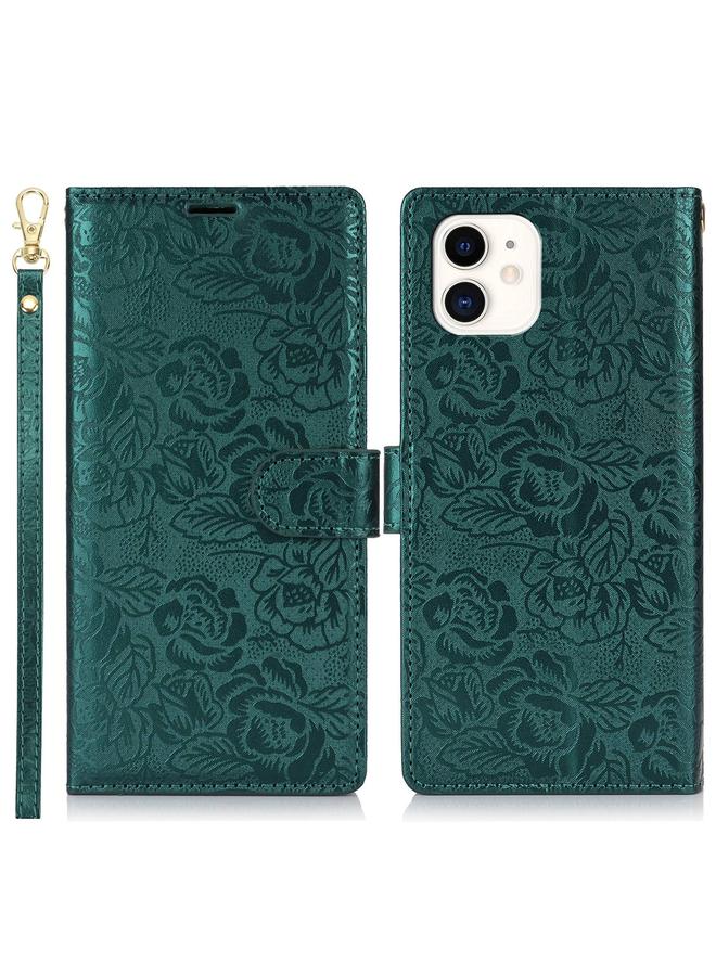 Zaboon Case For iPhone 11 Peony Flowers Imprint Leather Phone Case - Image 2
