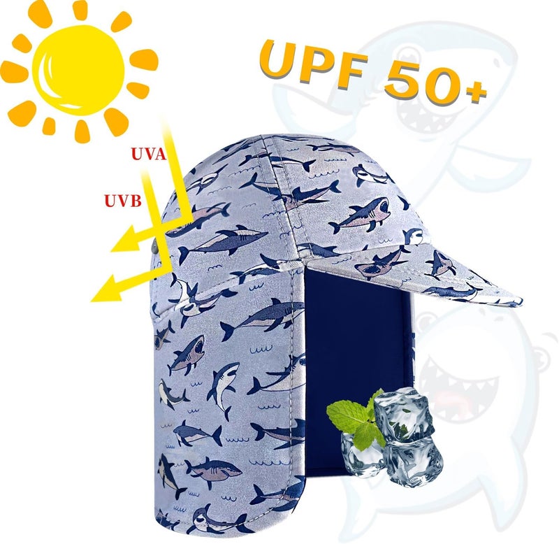 Gifts Treat Kids Legionnaires Hat, UPF 50+ Sun Protection Swim Cap Flap Hat for Kids, Quick Drying Boys Sun Hat with Neck Protection for Beach Seaside Pool… - Image 4