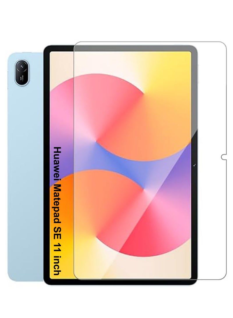 Huawei Matepad SE 11 inches 9H Hardness HD Tempered Glass Screen Protector 99% Transparency with device's original screen clarity and brightness- Clear  - Image 1