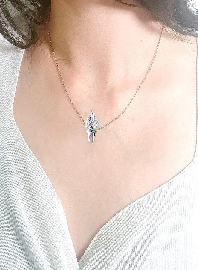 QeenseKc Ice Cream Cone Hot Summer Charm Pave CZ Bead for Pandora Bracelet Women Gift - Image 5