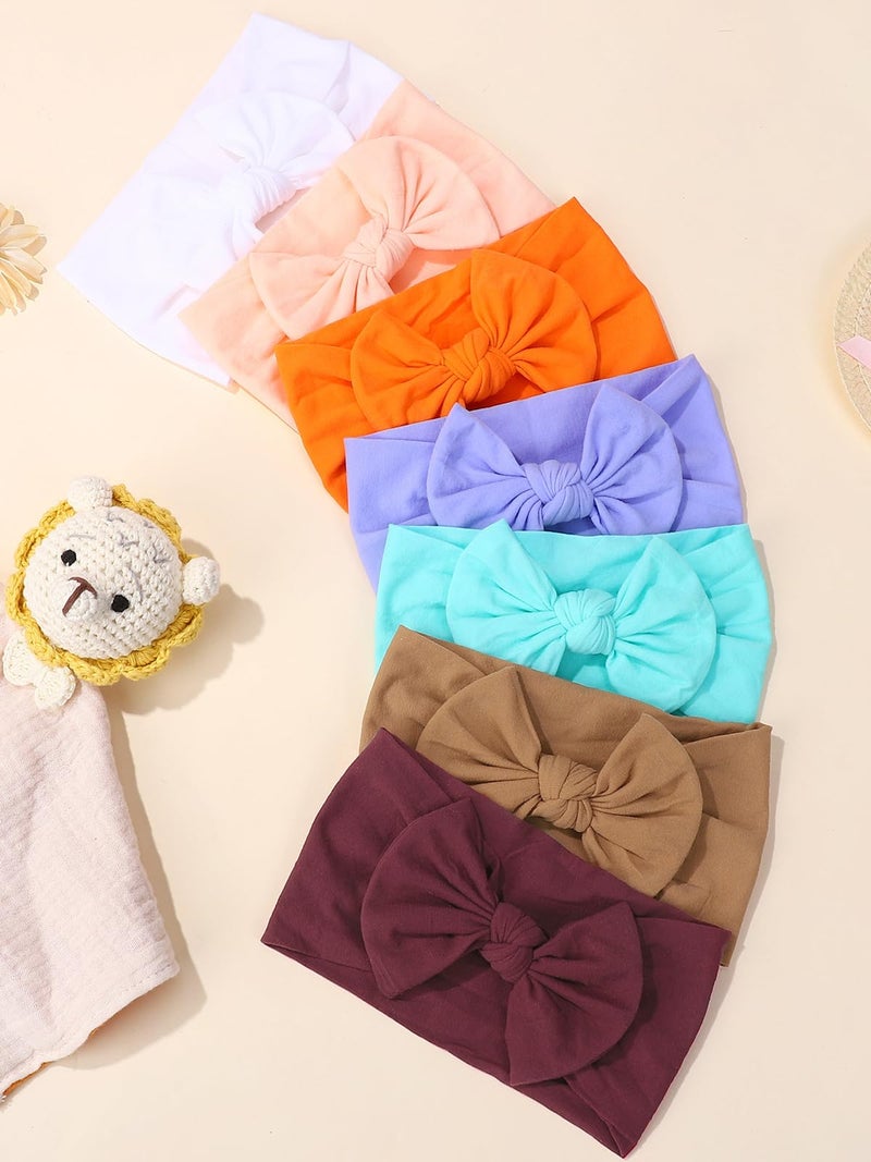 ALinmo 16PCS Baby Nylon Headbands Hairbands Hair Bow Elastics for Baby Girls Newborn Infant Toddlers Kids Colorful - Image 3