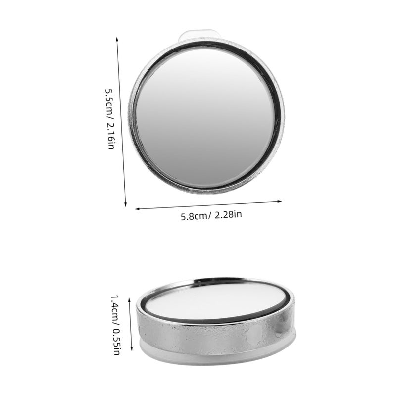 Convex Blind Spot Mirrors Silver Frame for Cars SUVs Trucks Motorcycles Trailers Boats - Image 3