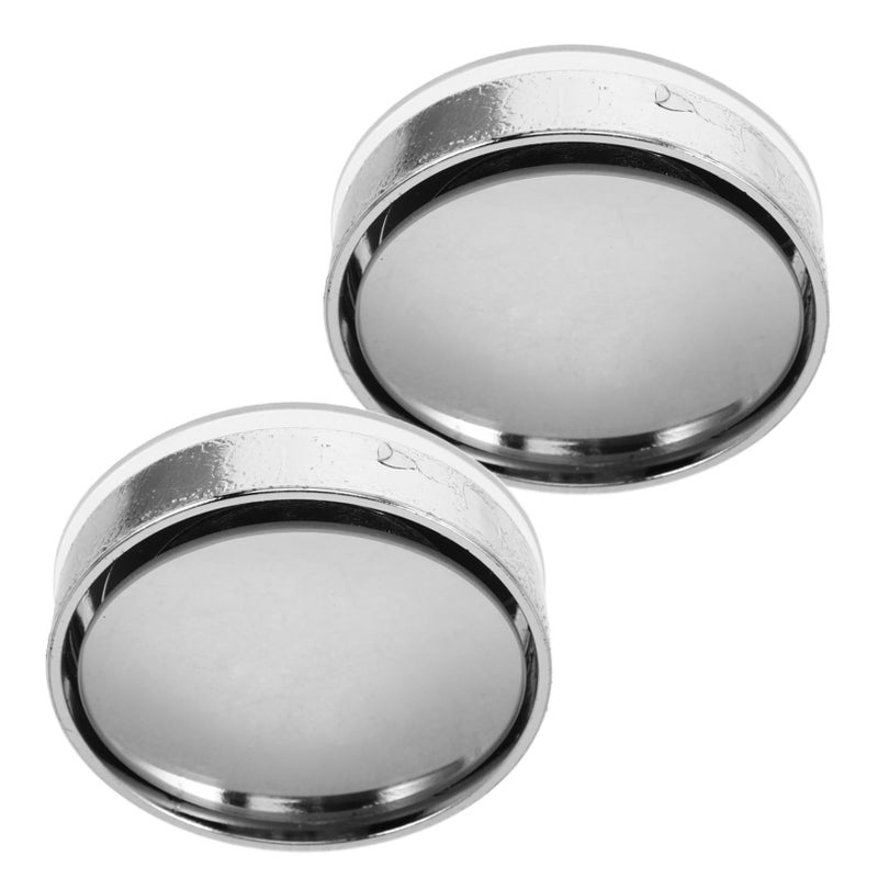 Convex Blind Spot Mirrors Silver Frame for Cars SUVs Trucks Motorcycles Trailers Boats - Image 2