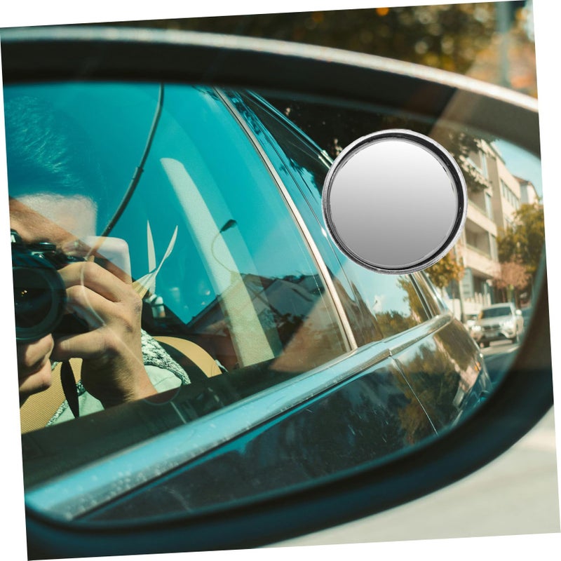 Convex Blind Spot Mirrors Silver Frame for Cars SUVs Trucks Motorcycles Trailers Boats - Image 5